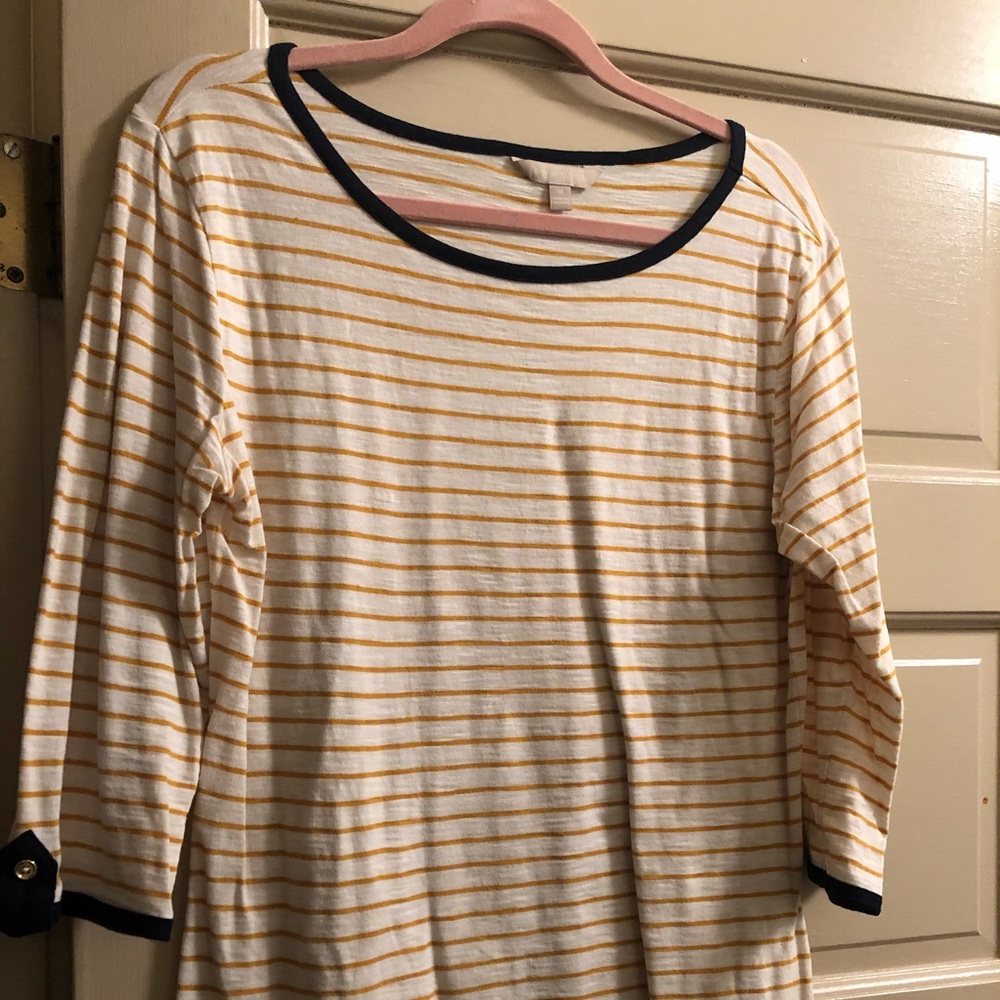 Striped Banana Republic 3/4 Tee